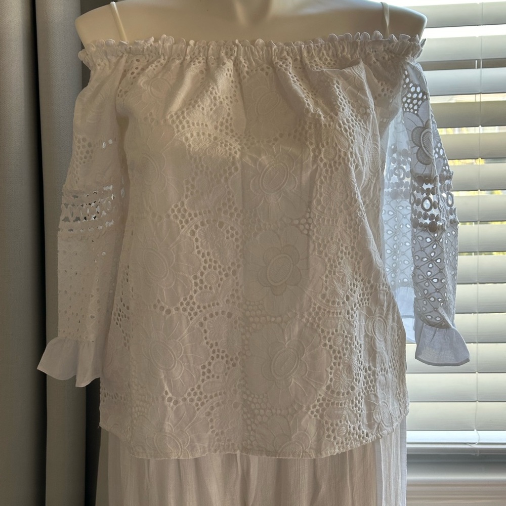 Lilly Pulitzer Laurenne Top size L Resort White